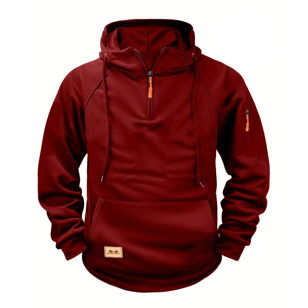 Men's sporty hoodie with practical zipper Lune London