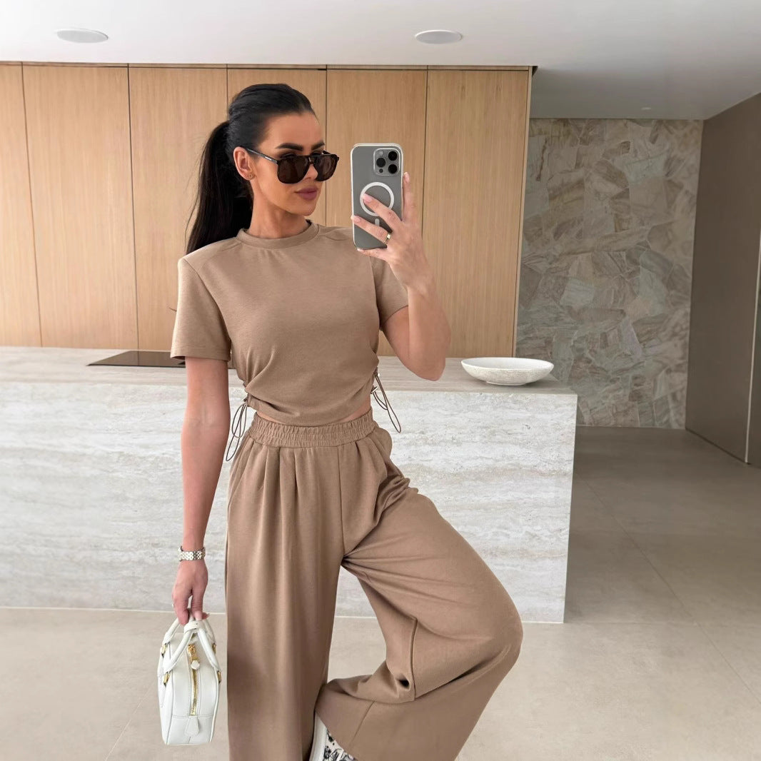 Lune London high-waisted lounge pants set for women