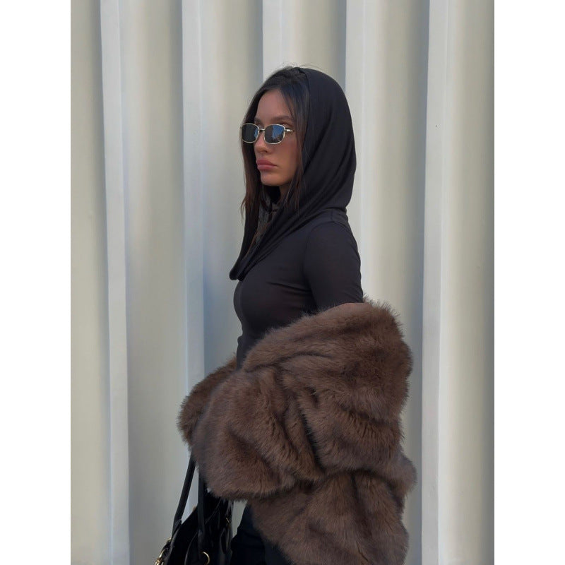 Luxury faux fur coat for women with elegant cut Lune London