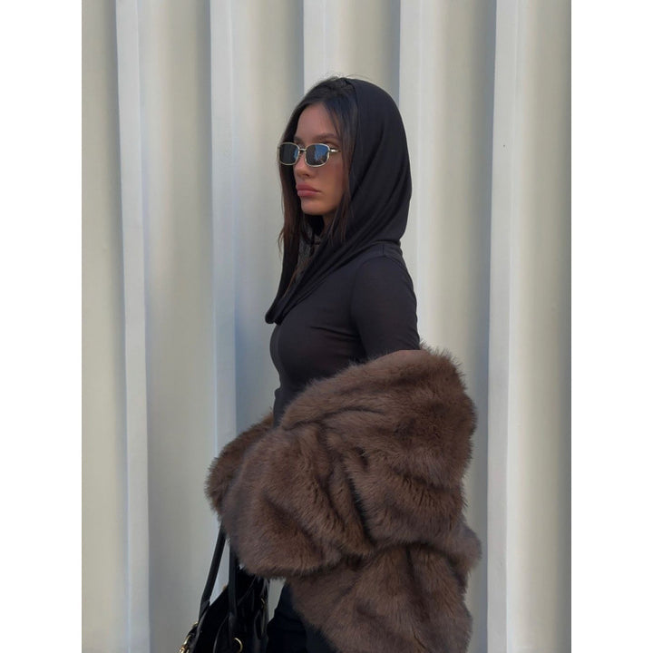 Luxury faux fur coat for women with elegant cut Lune London