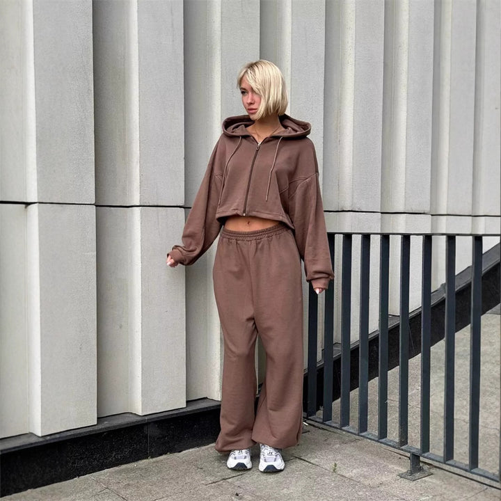 Ladies casual and stylish hoodie sweatshirt set Lune London
