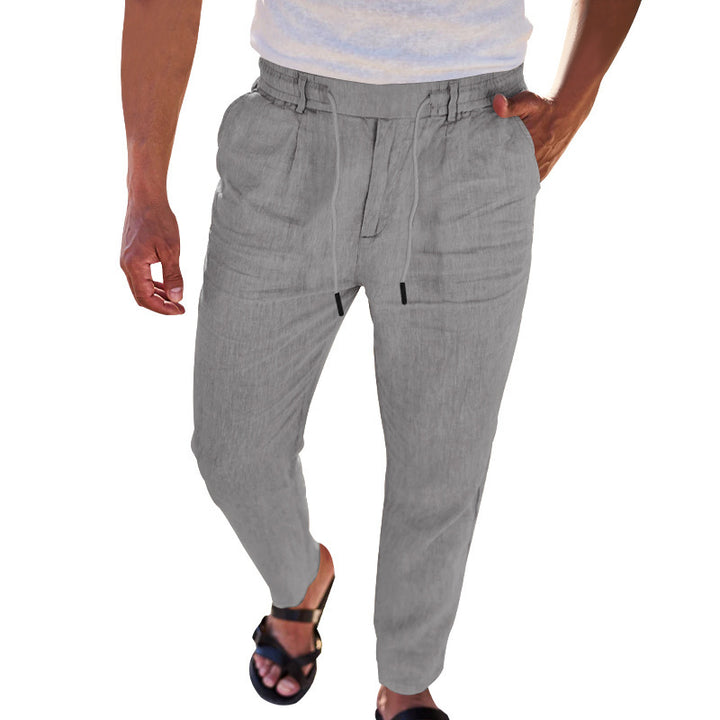 Casual linen pants for men with elastic waist Lune London