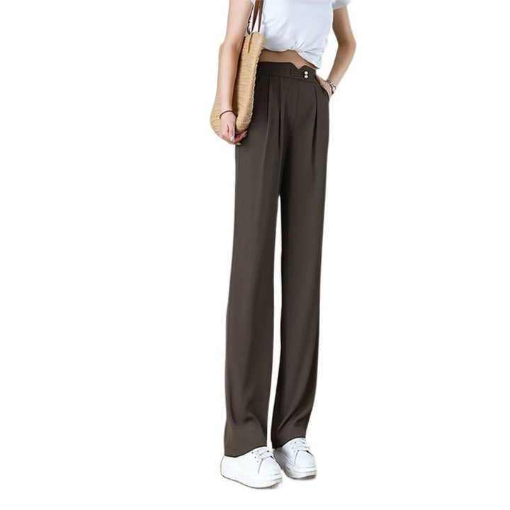 Women Elegant and airy fabric pants with high waist Chic & Stil
