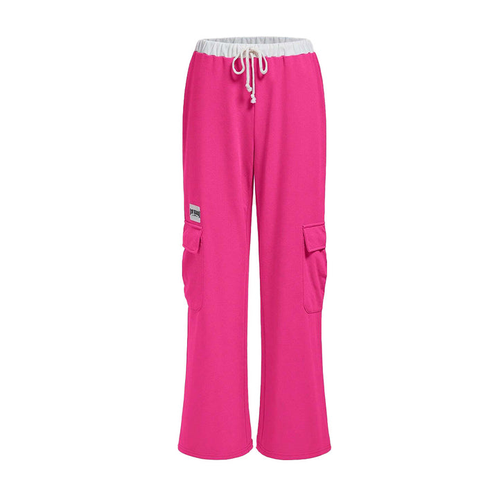 Pantalons cargo décontractés pour femmes avec une coupe large et une taille élastique Chic & Stil