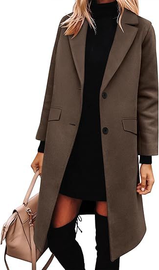 Ladies Elegant Wool Coat with Classic Lapel Lune London