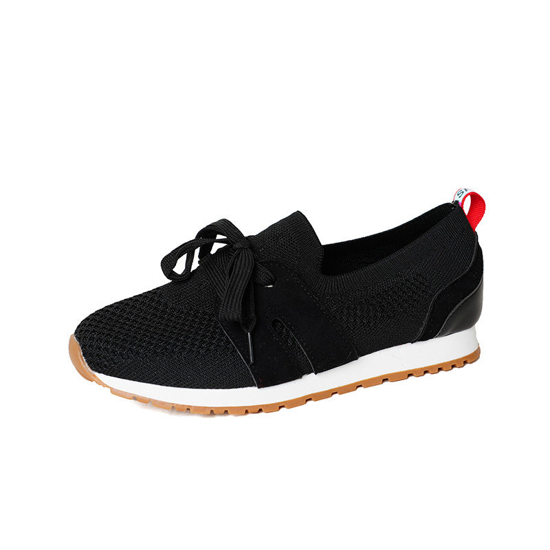 Women's sports sneakers with a breathable knitted upper and elastic accents Lune London