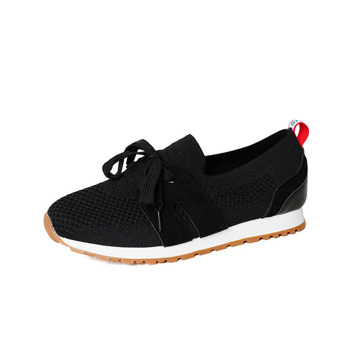 Women's sports sneakers with a breathable knitted upper and elastic accents Lune London