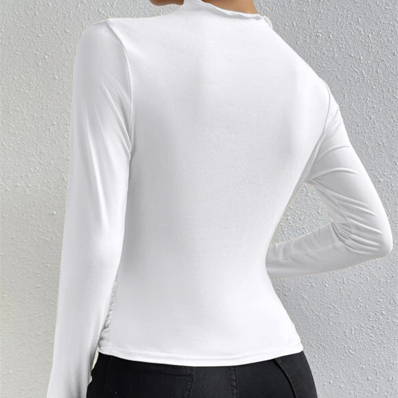 Long sleeve shirt for women with a refined draped design Lune London