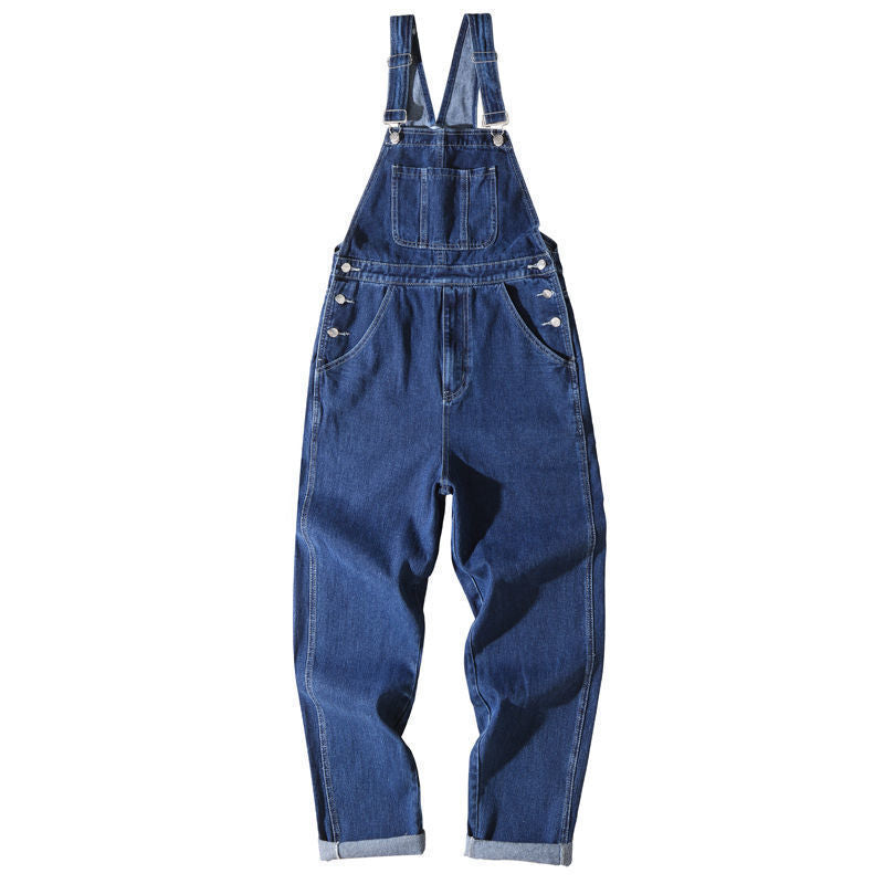 Men's Denim Overalls Loose