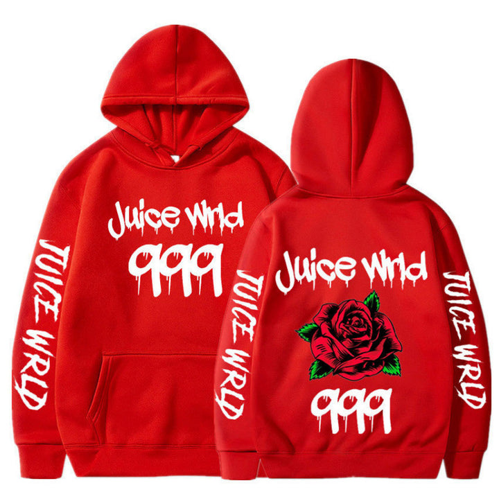 Women’s hoodie with striking graphic design and romantic rose motif Lune London