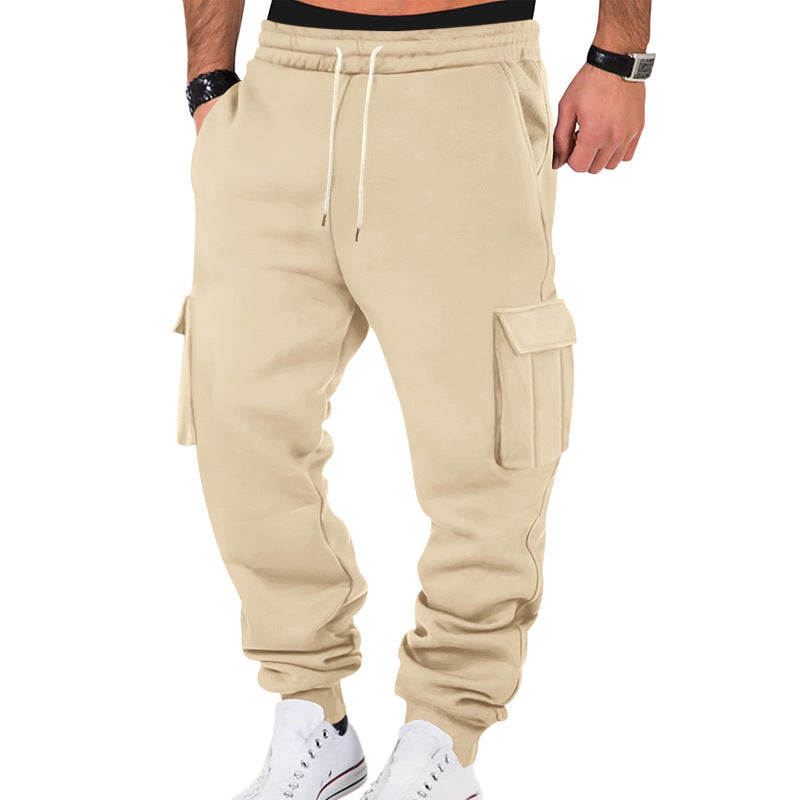 Men's cargo jogger pants with elastic waistband and handy pockets Lune London