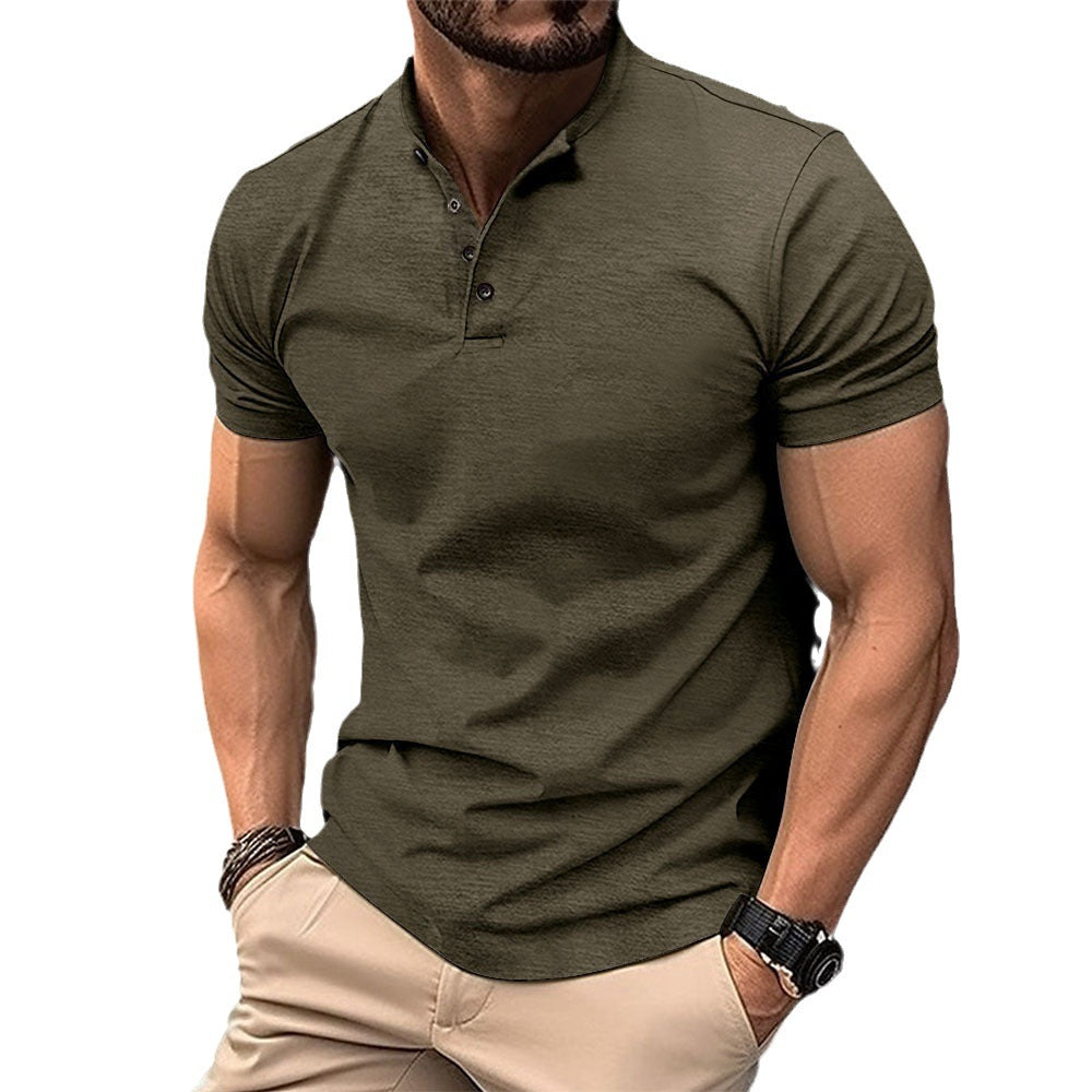 Men's Leisure Short Sleeve Henley Polo Lune London
