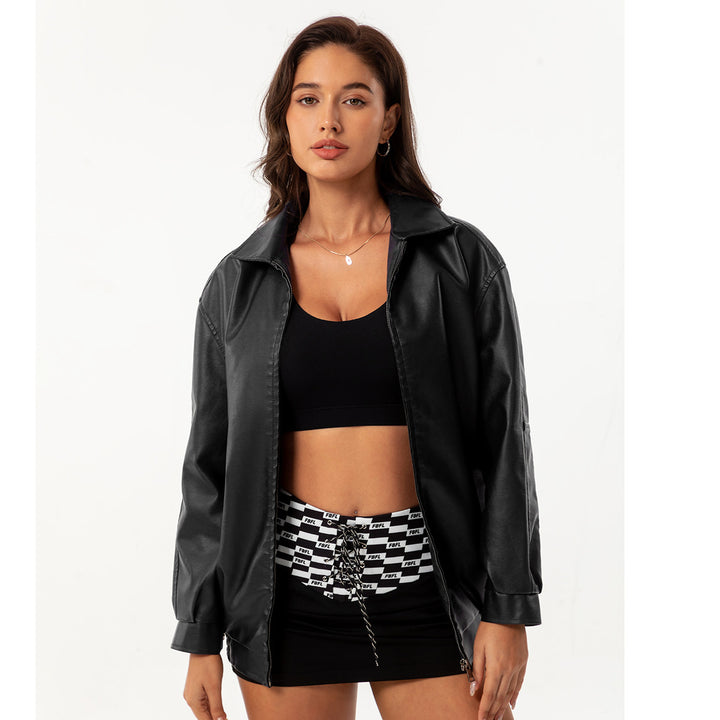 Casual satin jacket for women with a modern cut and practical pockets Lune London