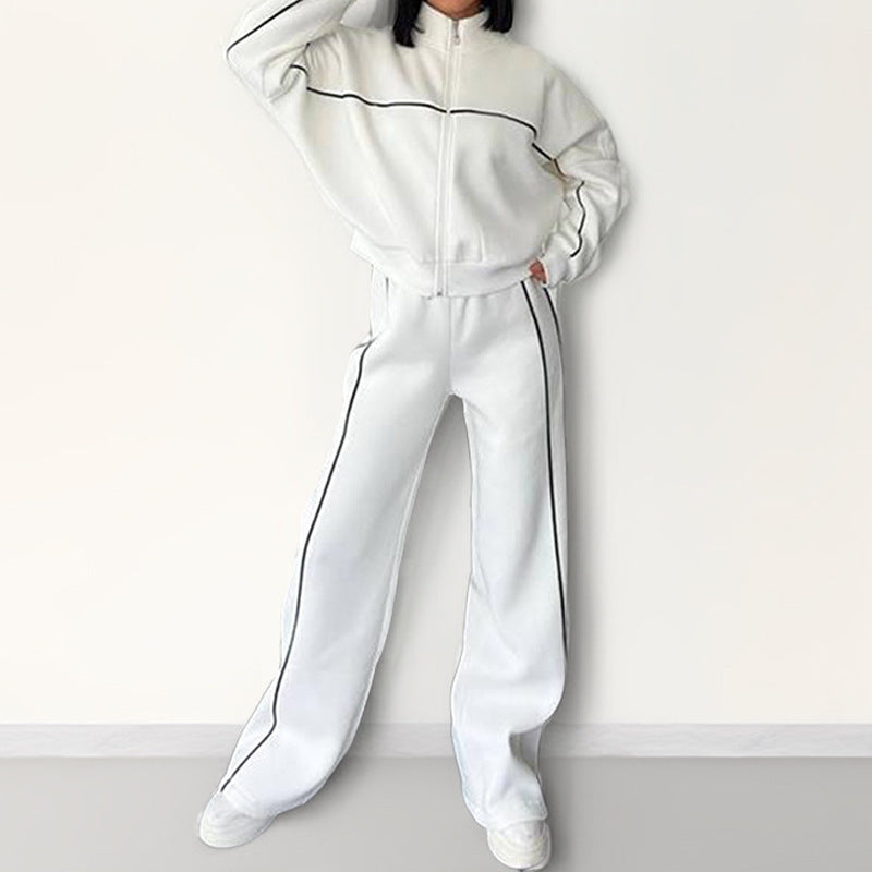 Lune London women's sports outfit with high collar and wide legs