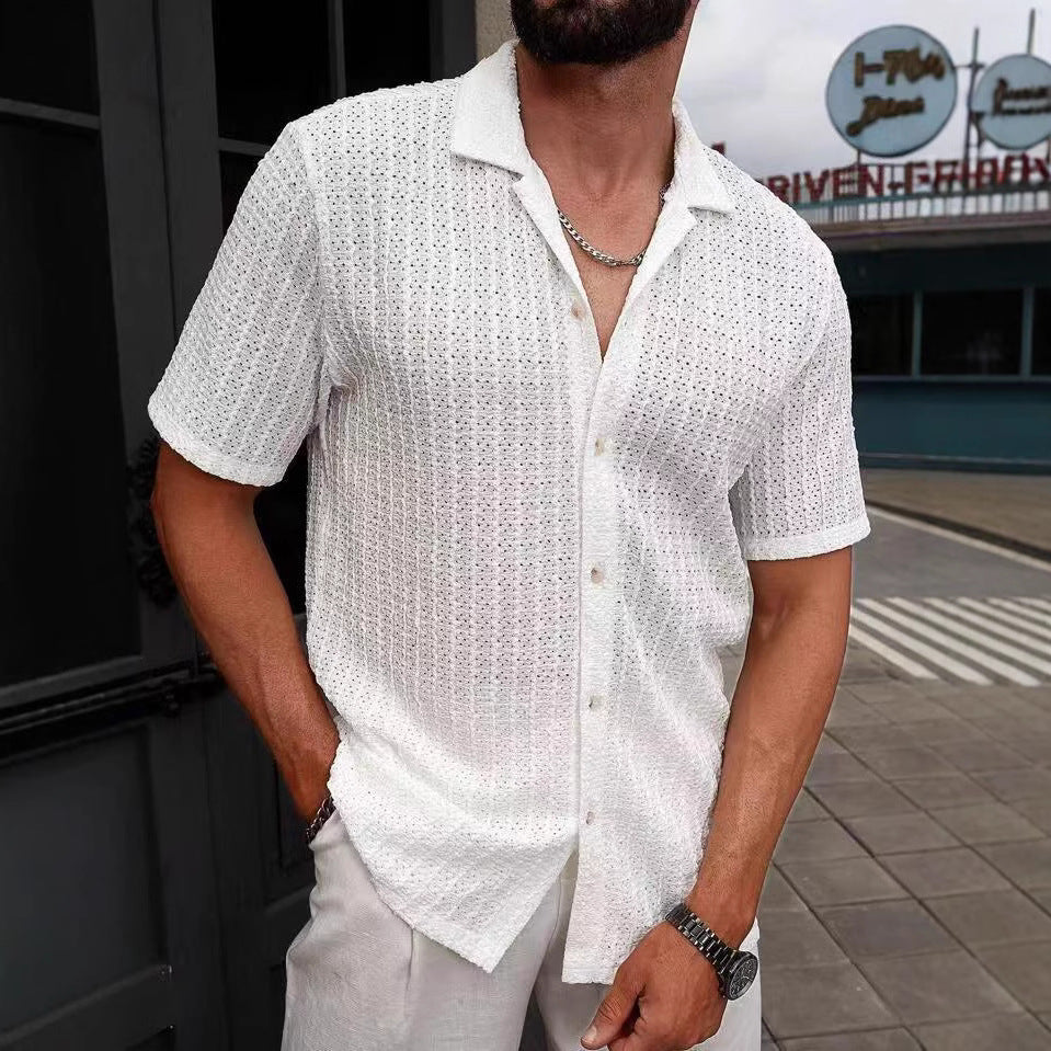 Casual short-sleeve shirt structured for men Lune London