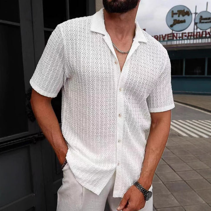 Casual short-sleeve shirt structured for men Lune London
