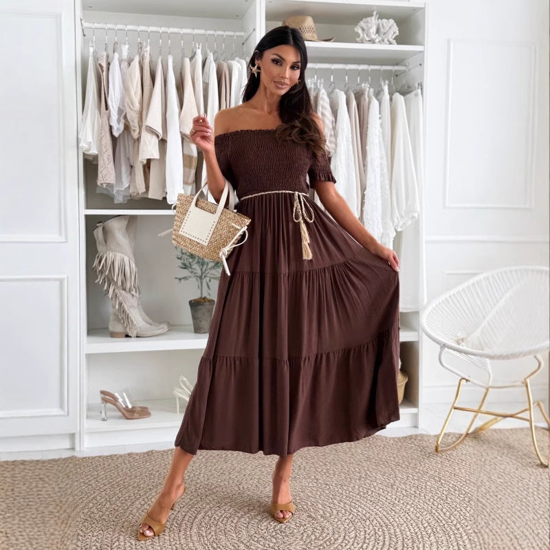 Lune London Off-Shoulder Romantic Maxi Dress for Women