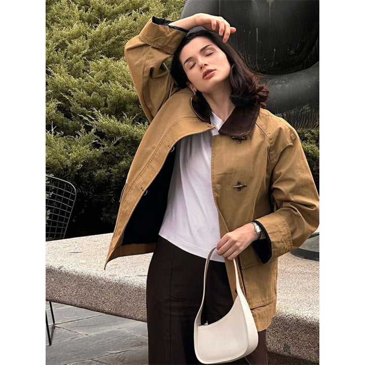 Utility jacket for women with a classic cut and a high collar Lune London