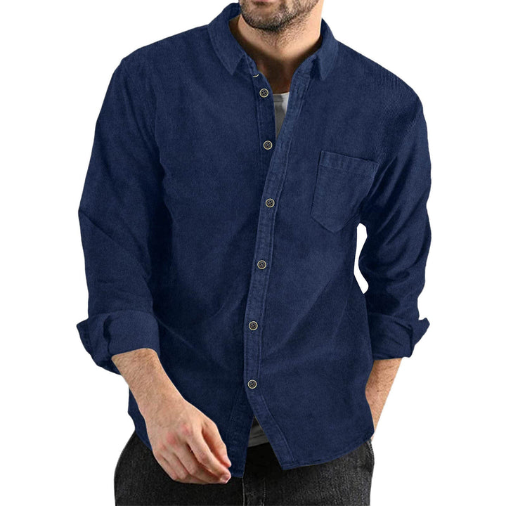 Men's Elegant Cord Shirt with Practical Chest Pocket Lune London
