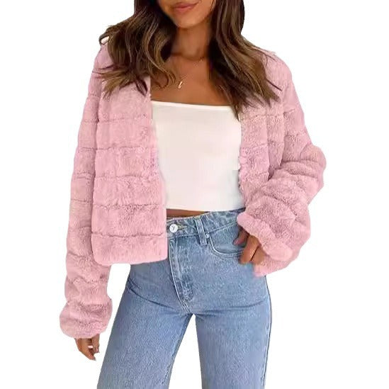Ladies Short Cozy Jacket with Structured Design and Soft Inner Lining Lune London