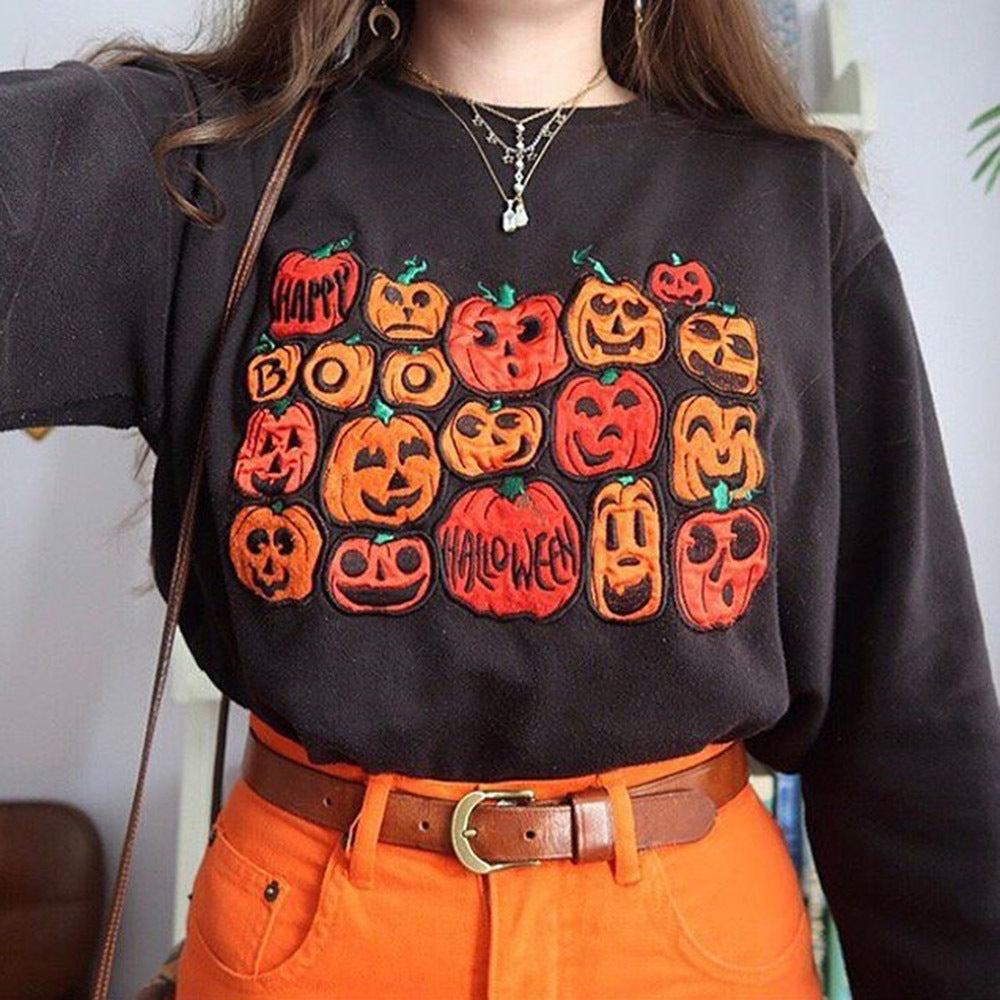 Women's sweatshirt with Halloween Lune London pattern