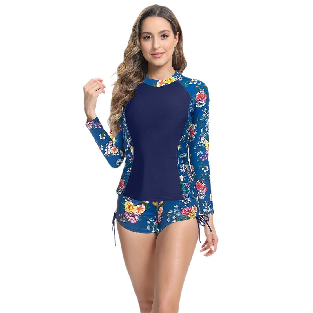 Women's surfwear with UV protection, floral design, and shorts Lune London