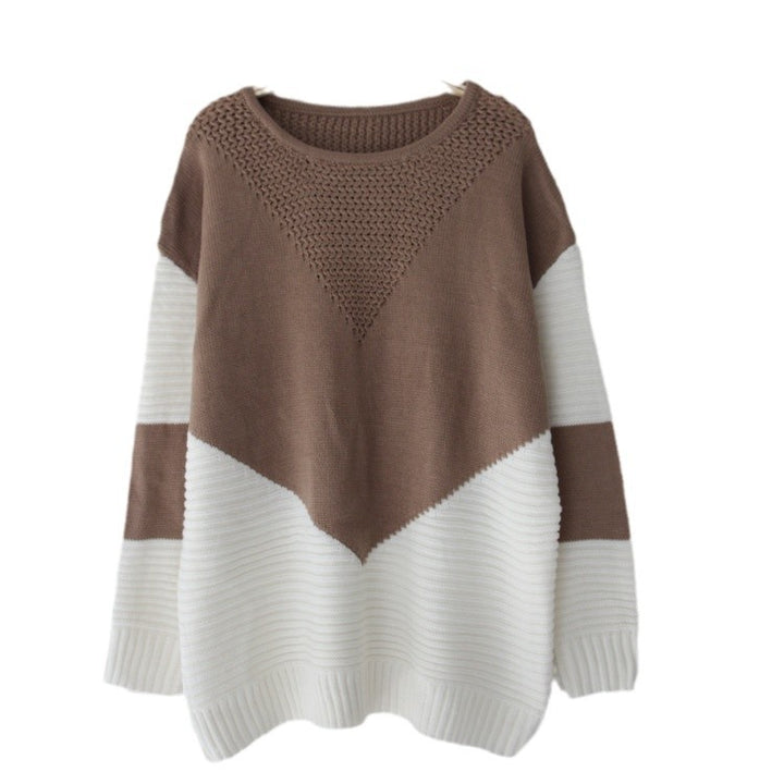 Pull tricoté pour femmes avec un motif zigzag moderne et des manches structurées Chic & Stil