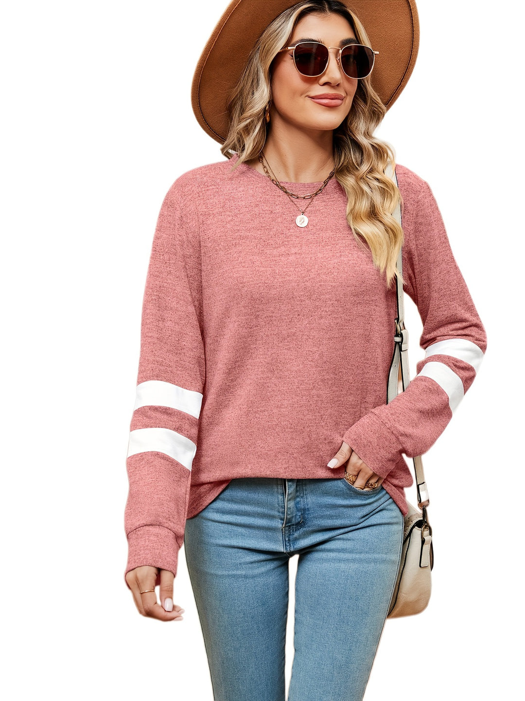 Sporty sweatshirt for women with decorative band details Lune London