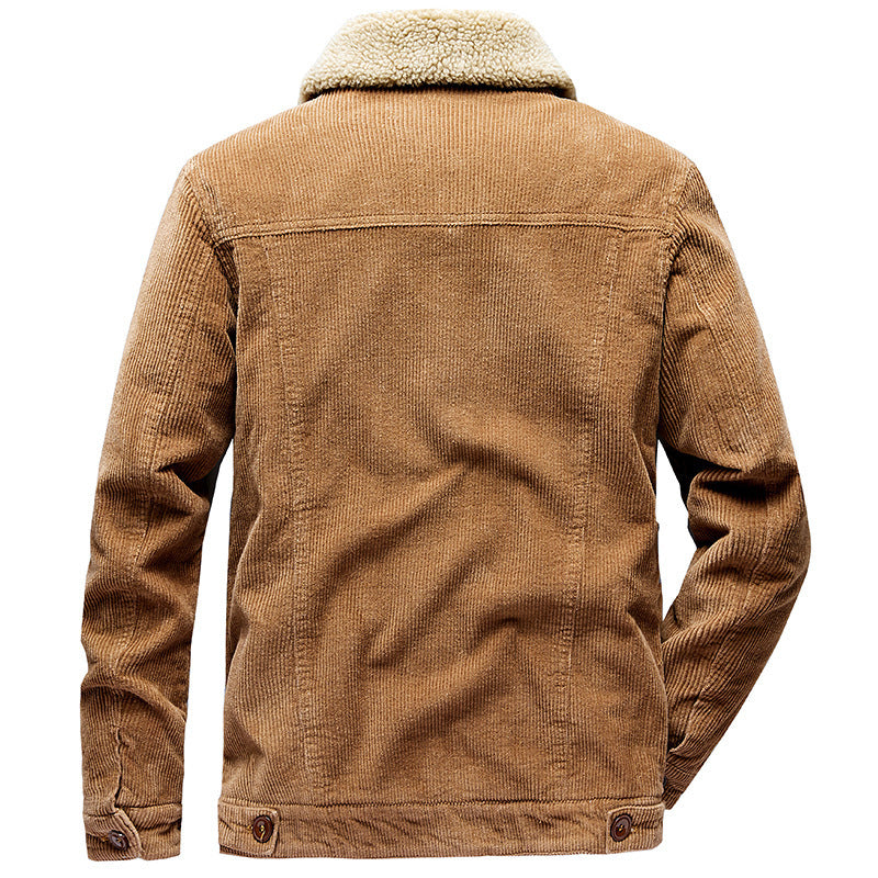Corduroy jacket for men with stylish Sherpa lining Lune London