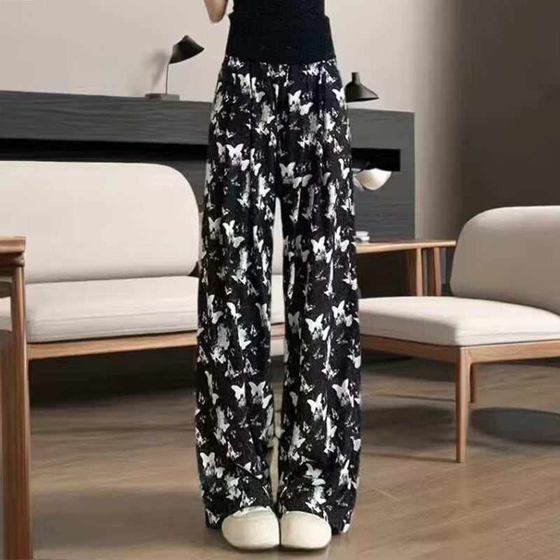 Ladies Comfortable Summer Pants with Butterfly Pattern Chic & Stil