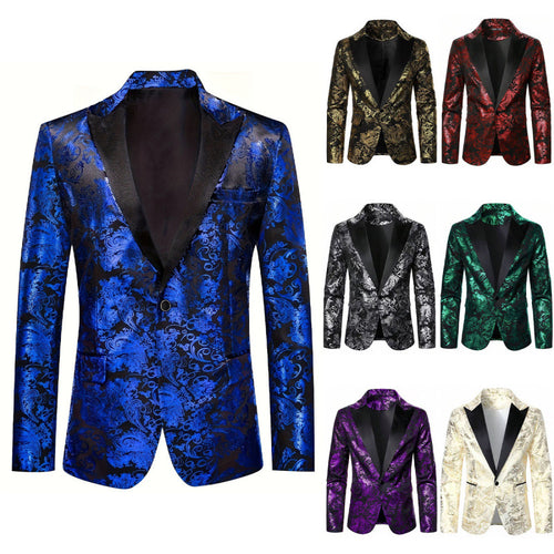 Veste de smoking imprimée élégante pour hommes Lune London