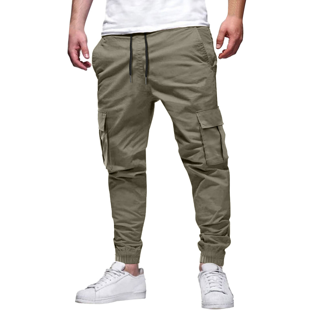 Casual cargo pants for men with elastic waistband and practical pockets Lune London