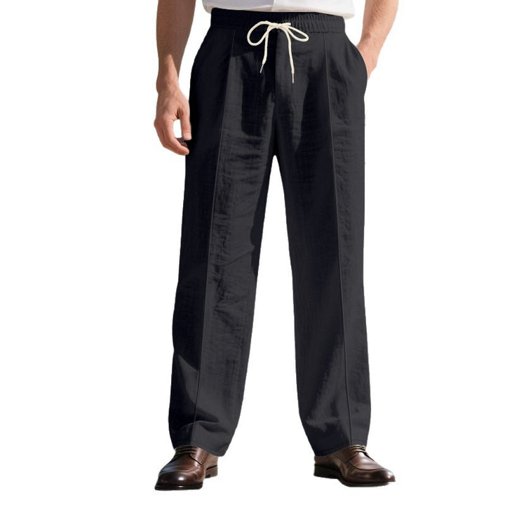Elegant travel pants for men with adjustable drawstring and breathable fabric Lune London