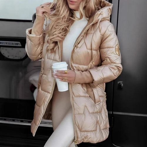 Quilted jacket for women with hood and practical pockets Lune London
