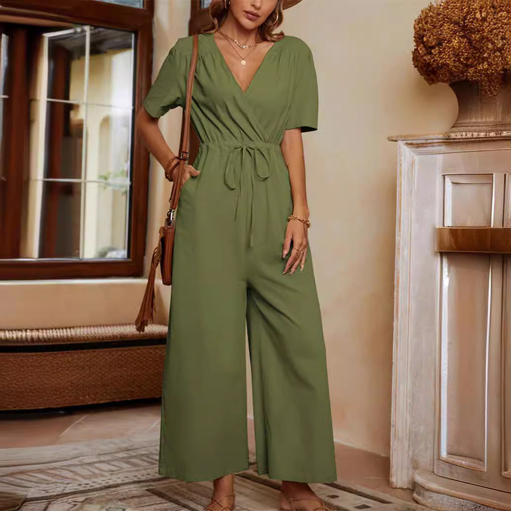 Lune London High Waist Casual Jumpsuit for Women with Practical Pockets