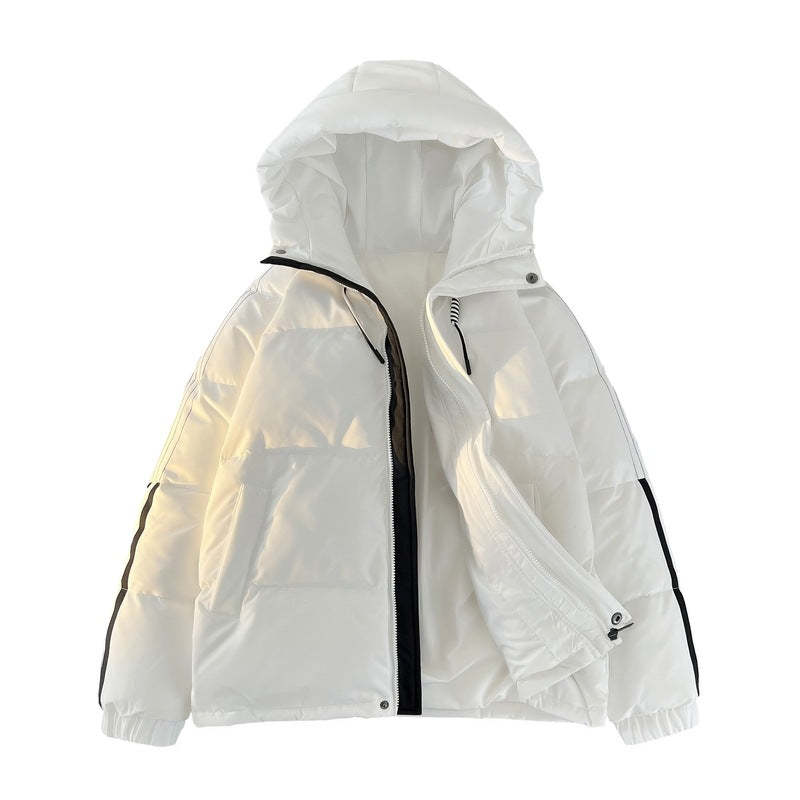 Ladies fashionable functional jacket with insulating padding and adjustable hood Lune London
