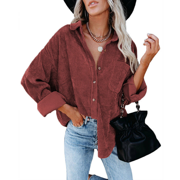 Lune London women's casual velvet blouse shirt