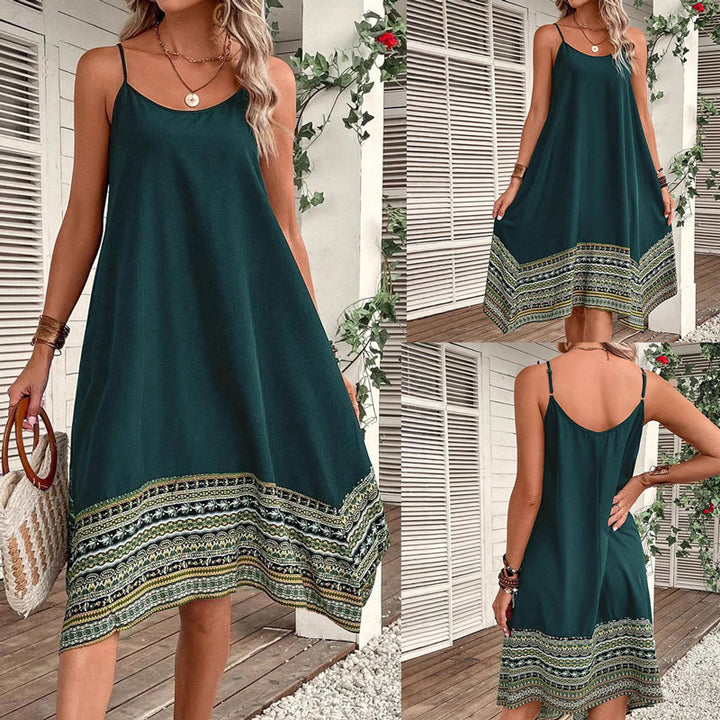 Sleeveless summer dress inspired by bohemian style Lune London