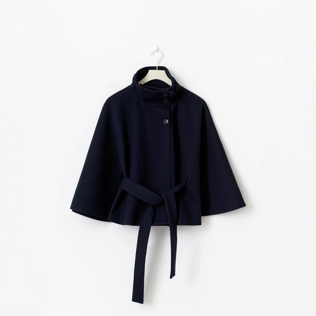 Relaxed hooded jacket for women with tie belt Lune London