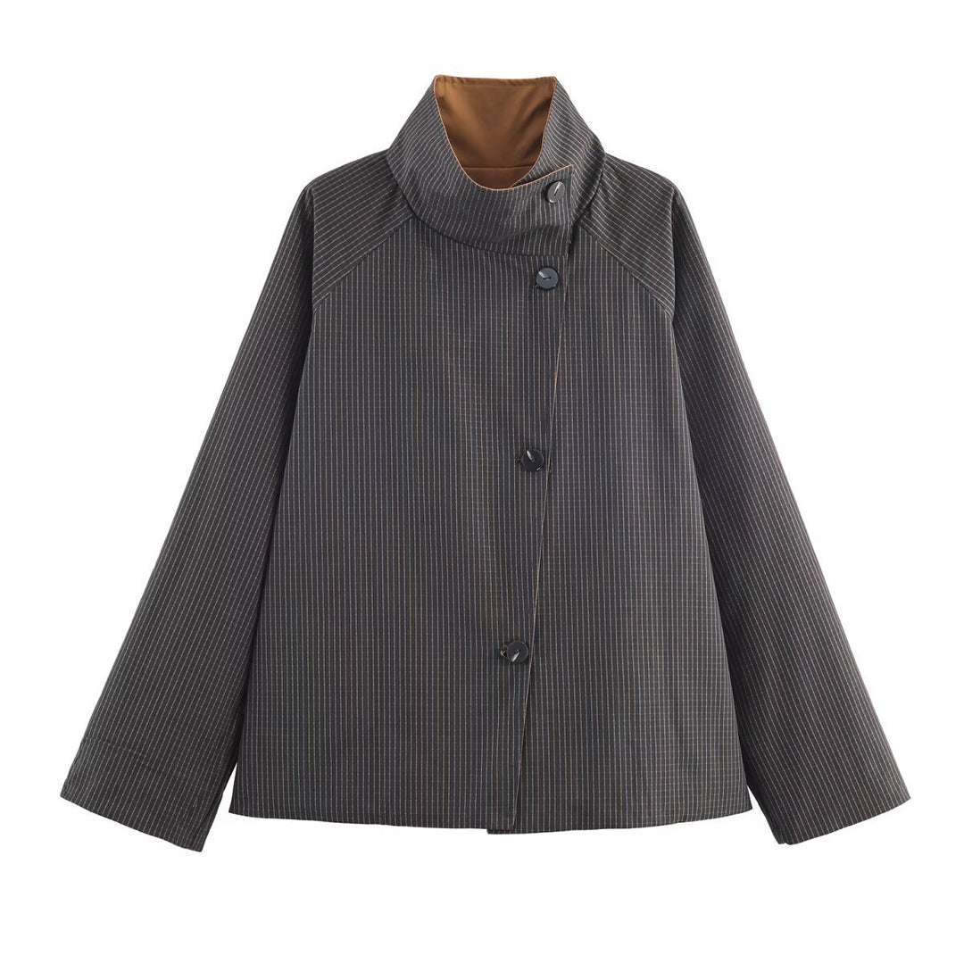 Ladies urban oversized jacket with high collar Lune London