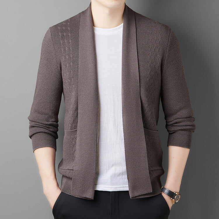 Jacket sweater for men with a modern cut and practical pockets Lune London