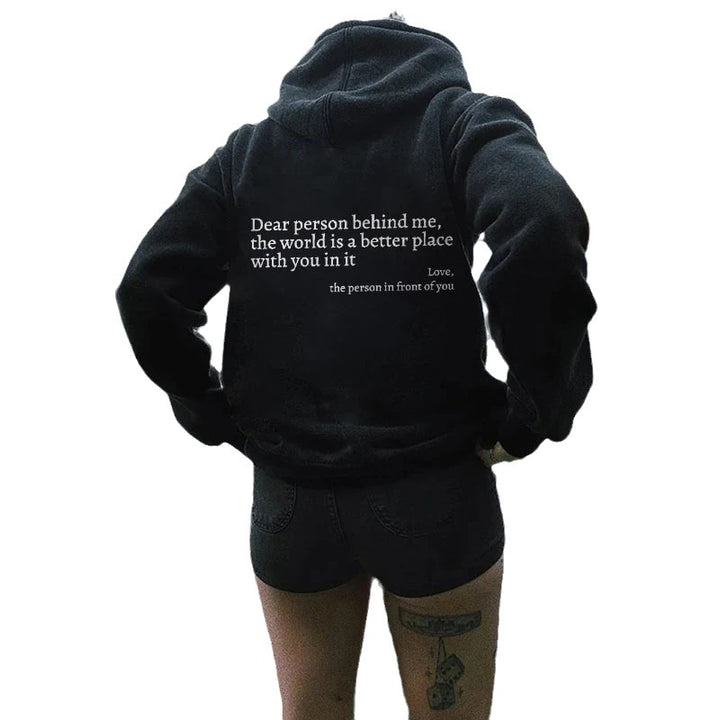 Ladies Oversized Hoodie with Chic Inspiring Writing