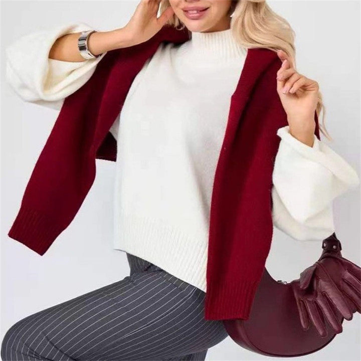 Knit pullover for women with a relaxed fit and voluminous sleeves Lune London