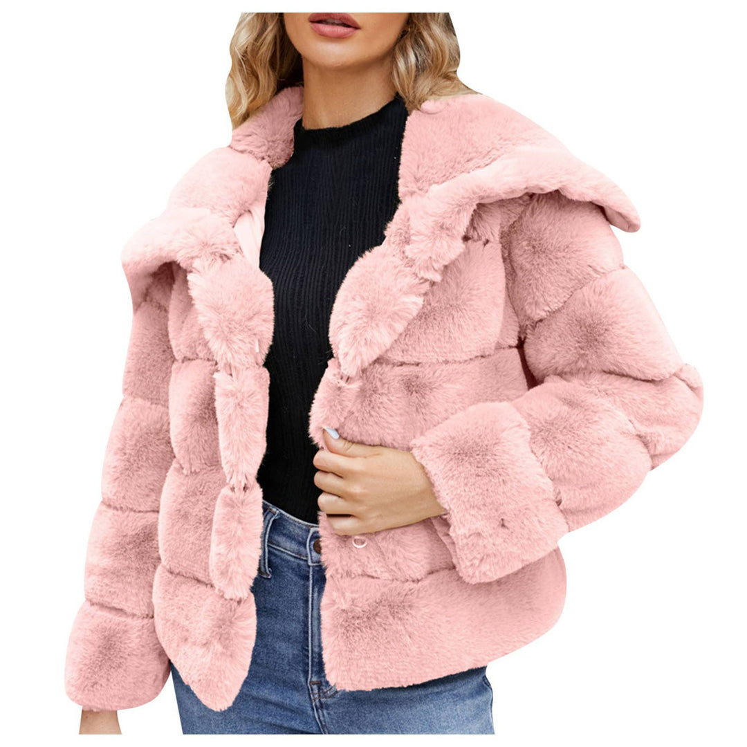 Trendy women's jacket with puff sleeves and soft faux fur lining Lune London