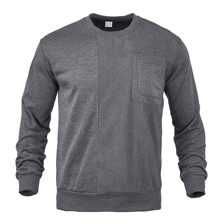 Men's trendy sweatshirt in textured fabric with practical pocket Lune London