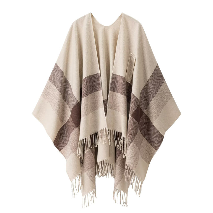 Poncho élégant et confortable pour femmes avec motif à la mode Chic & Stil