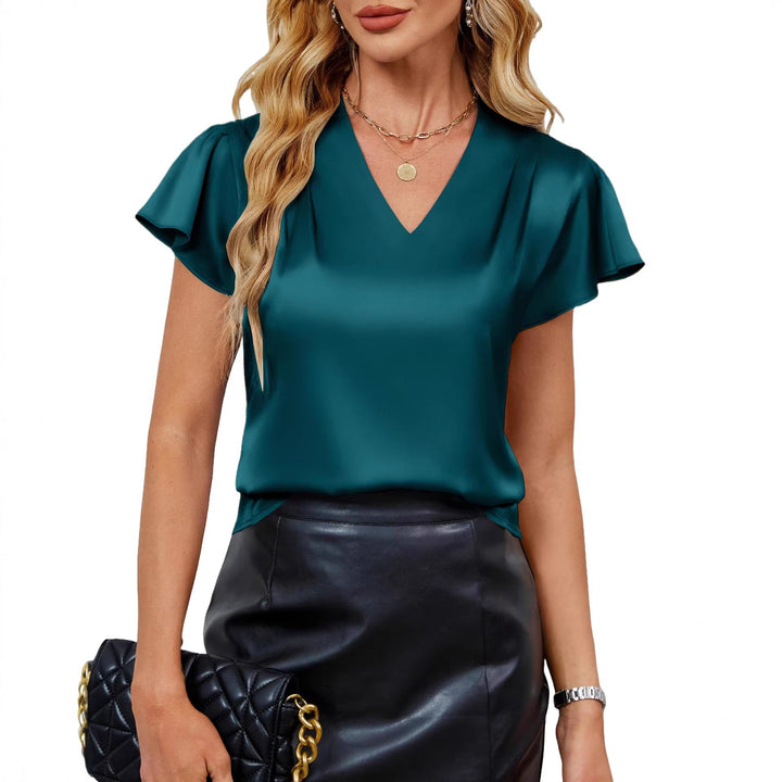 Women's silk blouse with narrow wing sleeves Lune London
