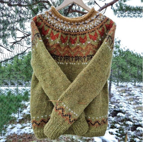 Women’s Vintage Icelandic Knit Sweater mit Premium Comfort | Lune London