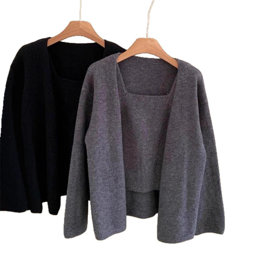 Cardigan tricot décontracté pour femmes avec manches ouvertes et coupe confortable Chic & Stil
