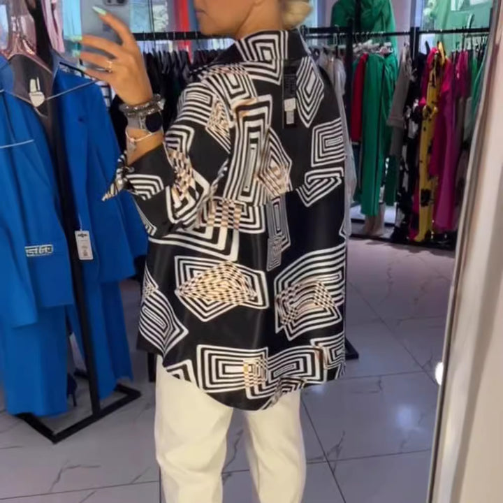 Tunique Femme avec Motif Graphique et Coupe Décontractée Chic & Stil